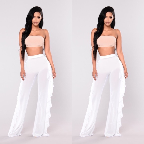 See Through White Cover Up Pant - Picture 2 of 5